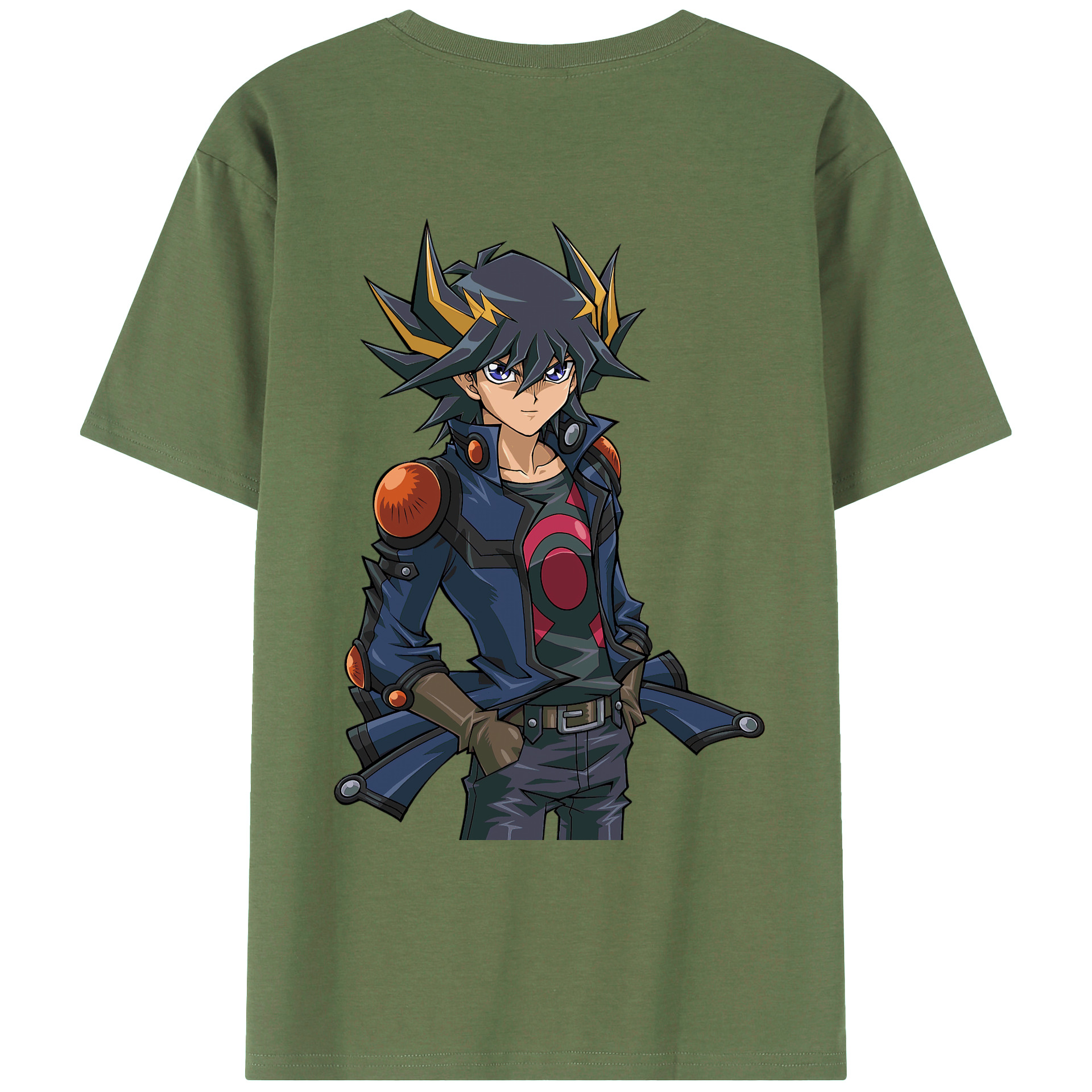 （画像用） 遊☆戯☆王 Yu-Gi-Oh! 綿100％ メンズ半袖Tシャツ（バックプリント） 通気性